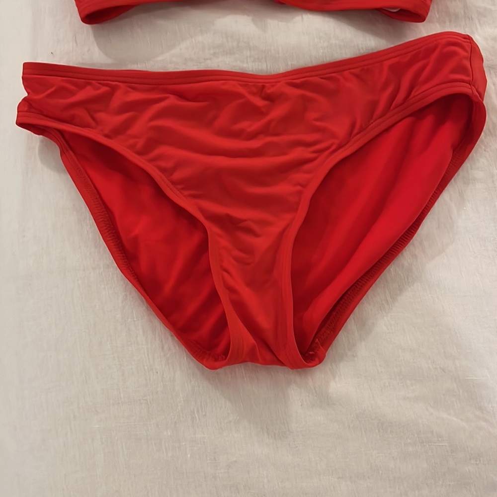 Kenneth Cole Reaction Red Ruffle One-Shoulder Bikini - Picture 6 of 10